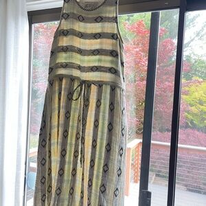 Ace & Jig Tan Sleeveless Scoop Neck Sundress